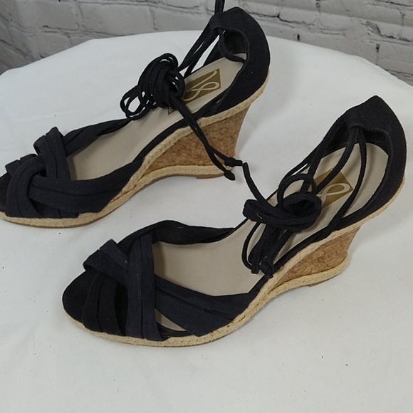 Victoria Spencer Black Espadrille Sandal Shoe - Picture 1 of 13